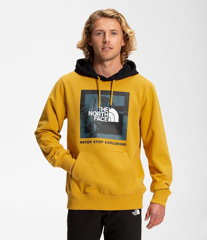 The North Face Mens Hoodie Recycled Climb Graphic 743IRVFWB - Yellow